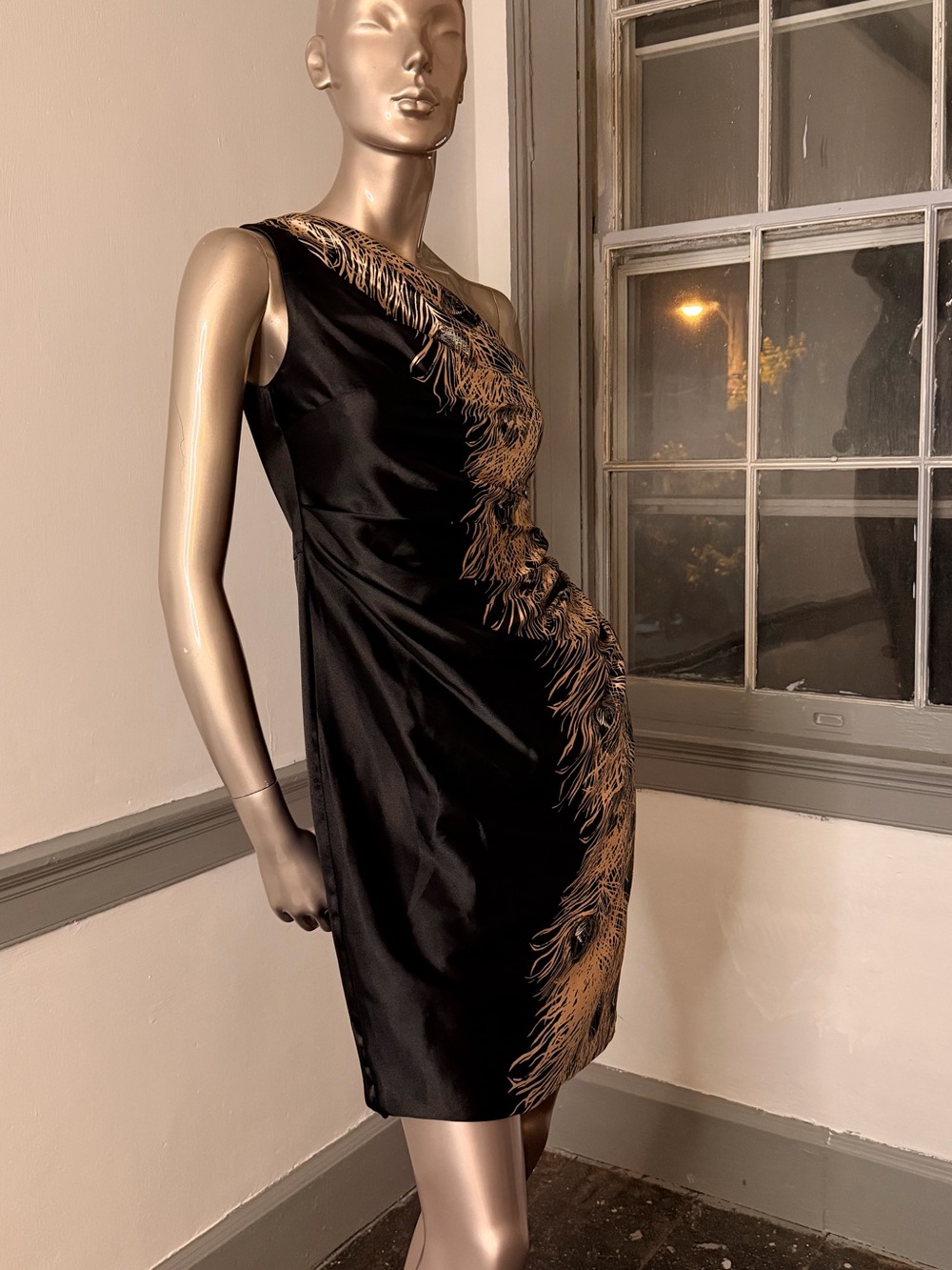 London Times Black Formal Cocktail Dress Size 4 - Picture 3 of 16